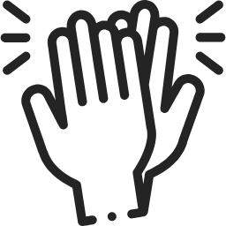 Hands high five